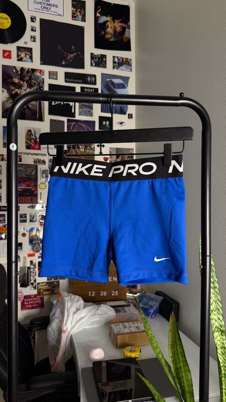 Nike Pro Dri-FIT Royal Blue Athletic Shorts